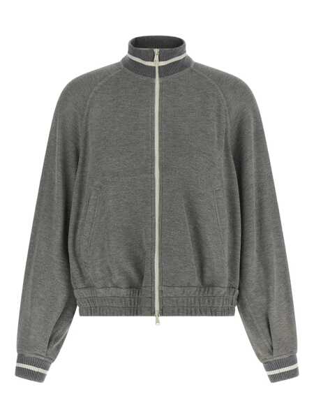 Pulovere Brunello Cucinelli Brunello Cucinelli Sparkling Sweatshirt SILVER Femei (BM 18736869) 1