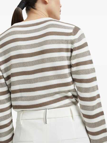 Pantaloni casual Brunello Cucinelli Brunello Cucinelli Slouchy Pants WHITE Femei (BM 18736875) 5