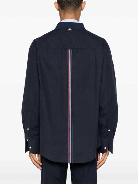 Camasi Thom Browne Thom Browne Rwb Shirt BLUE Barbati (BM 18736977) 4