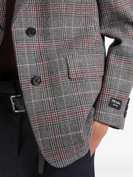 Geci Prada Prada Prince Of Wales Checked Jacket MULTICOLOR Femei (BM 18737085) 4