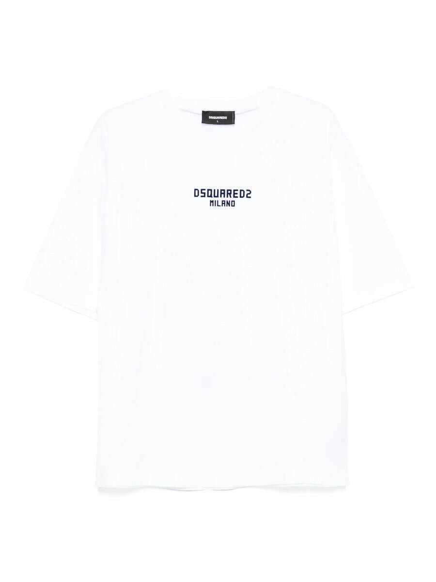 Topuri DSQUARED2 DSQUARED2 Loose Fit Tee Clothing WHITE Barbati (BM 18737427) 1