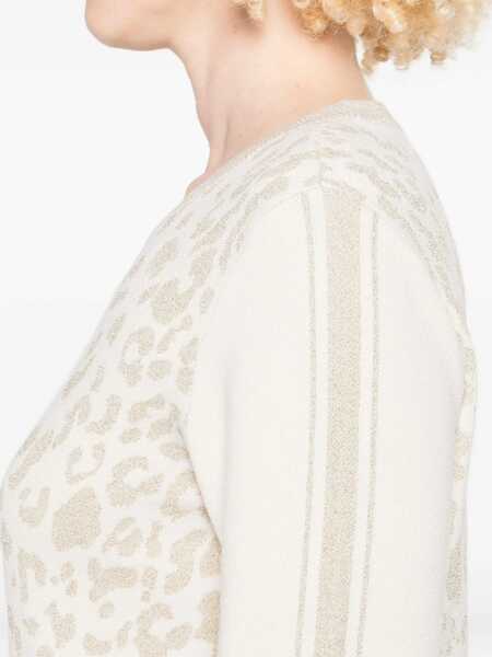 Rochii Liu Jo Liu Jo Short Dress With Animalier Print BIANCO E ORO Femei (BM 18737664) 5