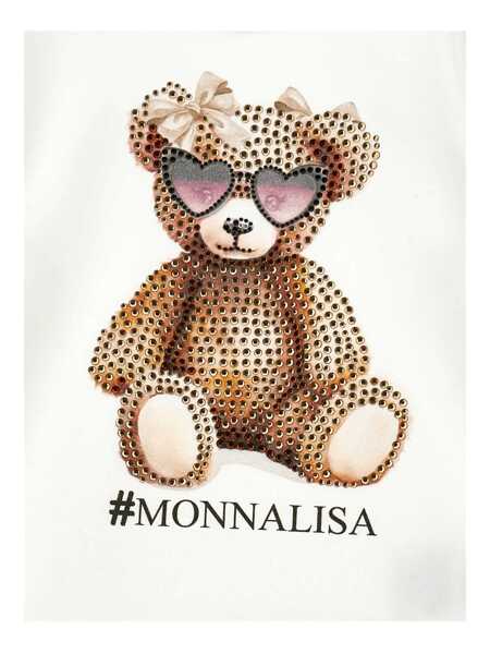 Tricouri Monnalisa TEDDY JERSEY T-SHIRT White Fete (BM 18738315) 3