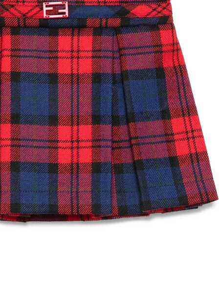 Fuste Fendi TARTAN SKIRT Red Fete (BM 18738318) 3