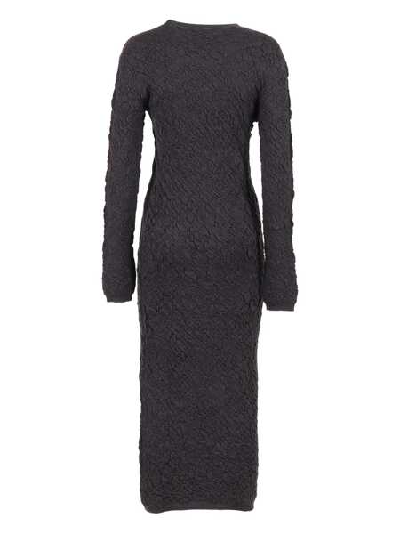 Rochii Fabiana Filippi MERINO WOOL KNIT DRESS WITH EMBOSSED EFFECT Black   Femei (BM 18738321) 2