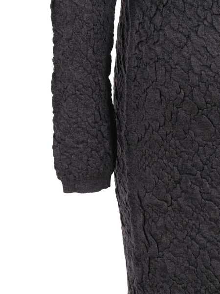 Rochii Fabiana Filippi MERINO WOOL KNIT DRESS WITH EMBOSSED EFFECT Black   Femei (BM 18738321) 3