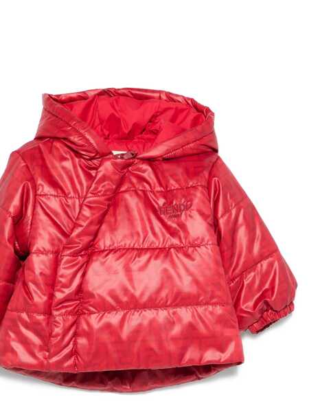 Geci de iarna Fendi FF NYLON DOWN JACKET Red Fete (BM 18738336) 3