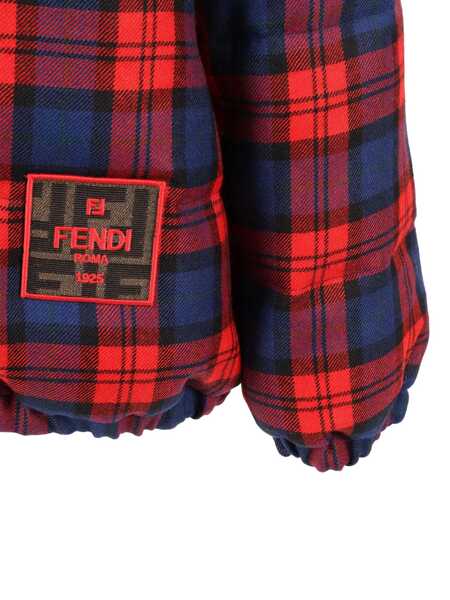 Geci de iarna Fendi RED TARTAN DOWN JACKET Red Fete (BM 18738348) 3