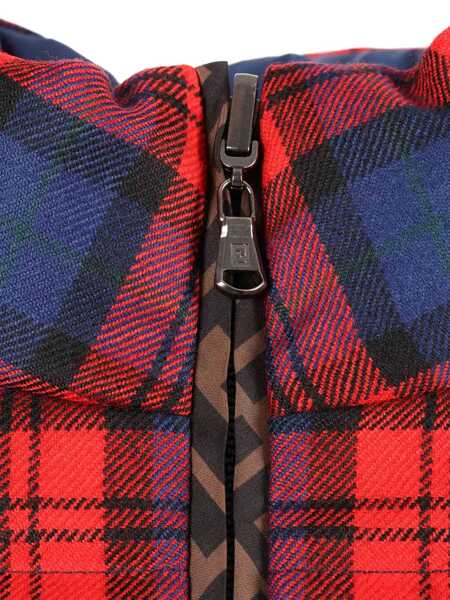 Geci de iarna Fendi RED TARTAN DOWN JACKET Red Fete (BM 18738348) 4