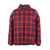 Fendi RED TARTAN DOWN JACKET Red