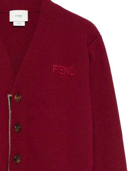 Cardigane Fendi WOOL KNITTED CARDIGAN Red Fete (BM 18738351) 3