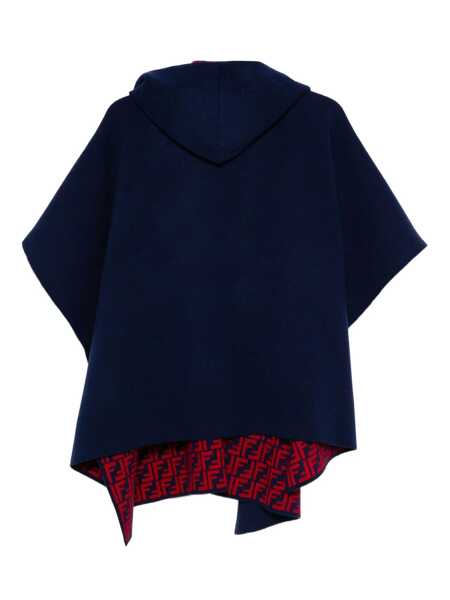 Paltoane Fendi FF REVERSIBLE CAPE Blue Fete (BM 18738357) 2