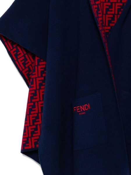 Paltoane Fendi FF REVERSIBLE CAPE Blue Fete (BM 18738357) 3