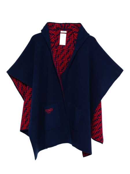 Paltoane Fendi FF REVERSIBLE CAPE Blue Fete (BM 18738357) 1