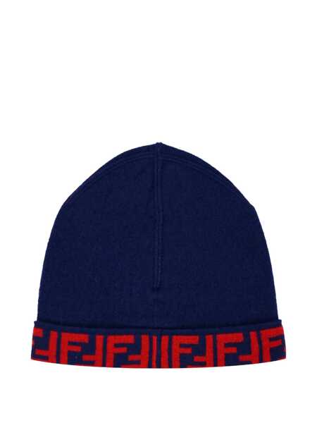 Caciuli Fendi REVERSIBLE BEANIE Blue Fete (BM 18738363) 2