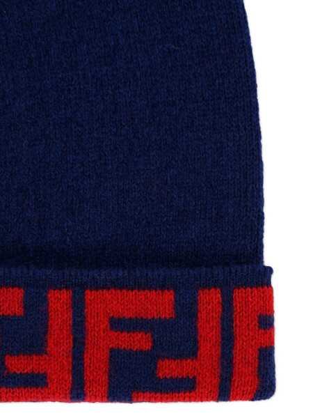 Caciuli Fendi REVERSIBLE BEANIE Blue Fete (BM 18738363) 3
