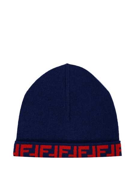 Caciuli Fendi REVERSIBLE BEANIE Blue Fete (BM 18738363) 1