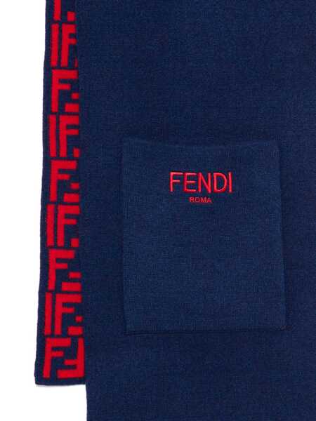 Esarfe Fendi DOUBLE FF REVERSIBLE SCARF Blue Fete (BM 18738366) 2