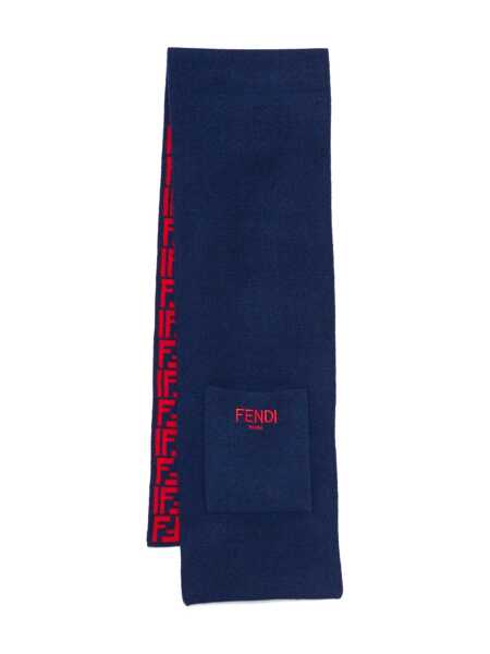Esarfe Fendi DOUBLE FF REVERSIBLE SCARF Blue Fete (BM 18738366) 1