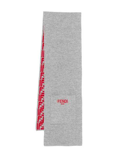 Esarfe Fendi DOUBLE FF REVERSIBLE SCARF Gray Fete (BM 18738381) 1