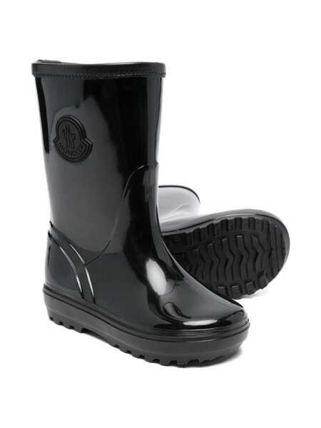 Ghete Moncler PETIT KICKS STREAM RAIN BOOTS Black   Fete (BM 18738453) 2