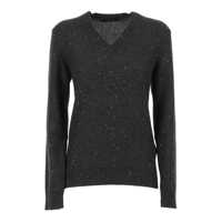 Pulovere SEQUIN V NECK SLIM FIT SWEATER Femei
