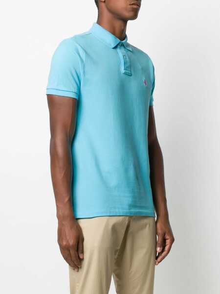 Tricouri Polo Ralph Lauren Pique polo shirt Light blue Barbati (BM 18738708) 3