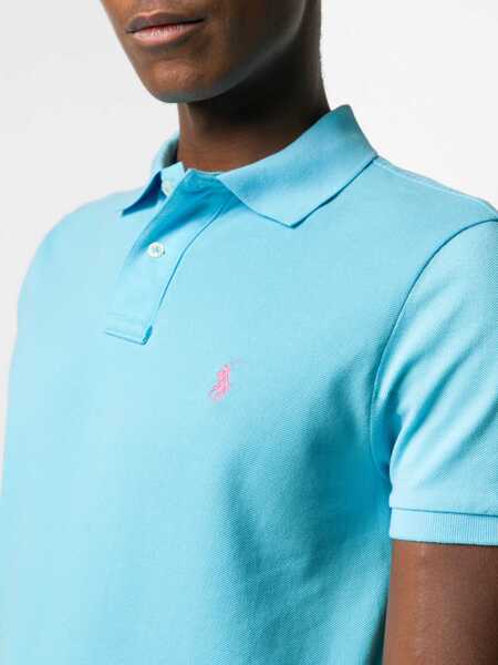 Tricouri Polo Ralph Lauren Pique polo shirt Light blue Barbati (BM 18738708) 5