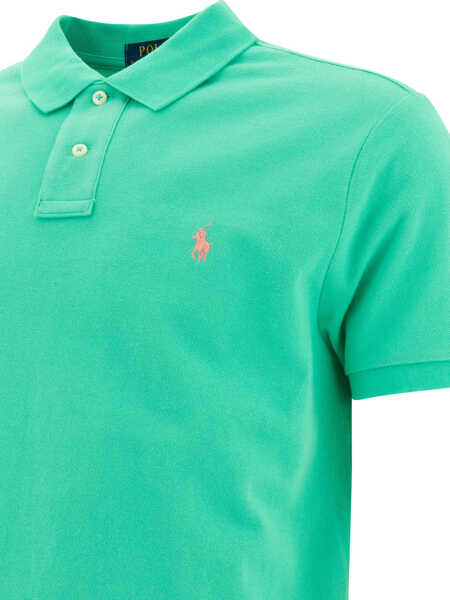 Tricouri Polo Ralph Lauren Pique polo shirt Green Barbati (BM 18738711) 4