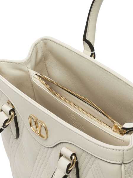 Genti de mana Valentino Garavani Quiltie 67 Handbag White Femei (BM 18738792) 4