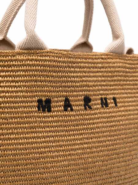 Genti de mana Marni East/West tote bag Beige Femei (BM 18738966) 4