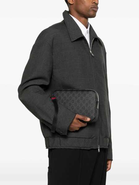 Genti de mana Gucci Small GG Pouch BLACK/BLACK/BRB Barbati (BM 18739105) 2