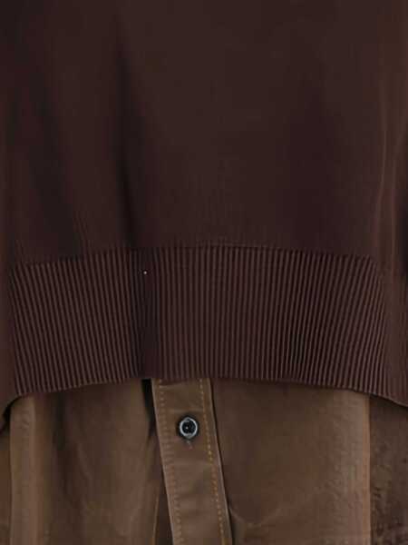 Pulovere Sacai Denim detail Sweater BROWN Femei (BM 18739237) 3