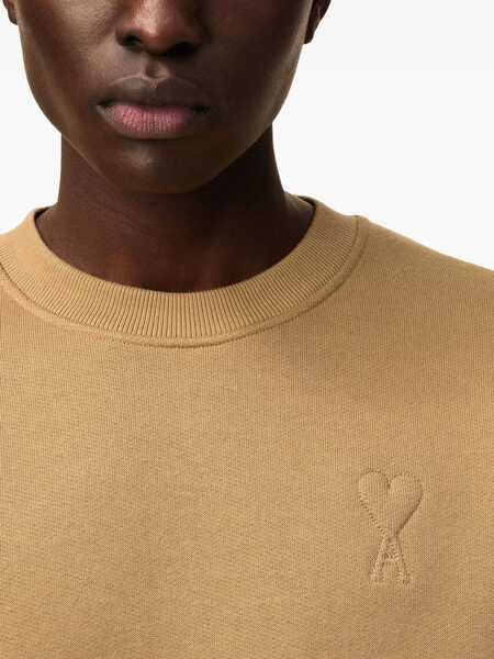 Bluze de trening AMI Paris Ami De Coeur Embosse Sweatshirt CAMEL Femei (BM 18739267) 5