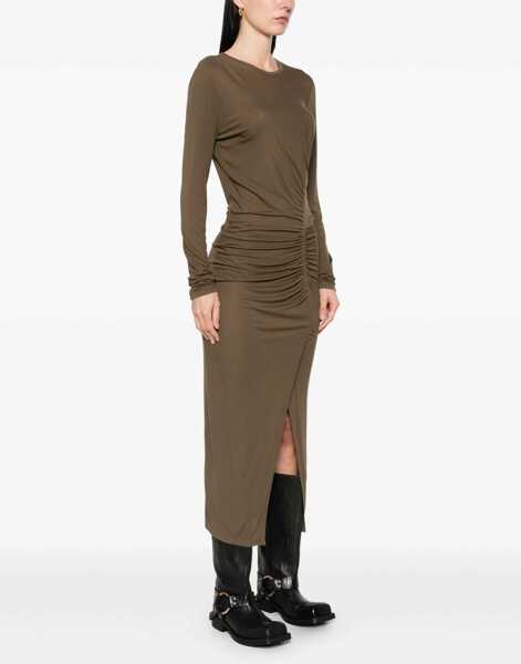 Rochii ISABEL MARANT ETOILE Jelina long Dress KHAKI Femei (BM 18739282) 3