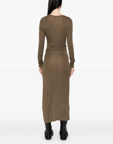 Rochii ISABEL MARANT ETOILE Jelina long Dress KHAKI Femei (BM 18739282) 4