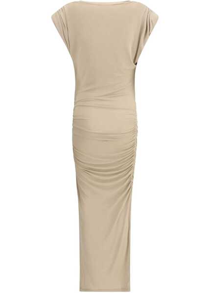 Rochii ISABEL MARANT ETOILE Draped midi Dress SAND Femei (BM 18739288) 2
