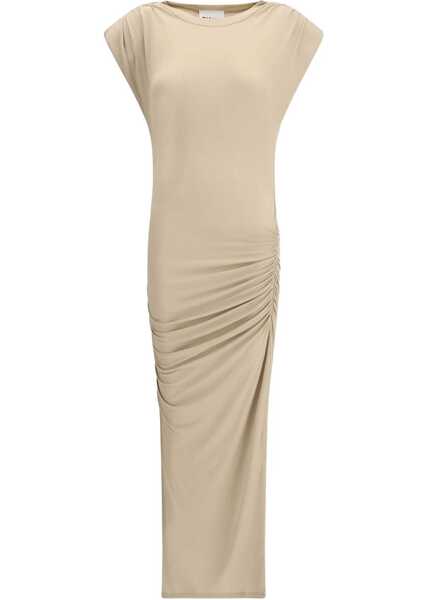 Rochii ISABEL MARANT ETOILE Draped midi Dress SAND Femei (BM 18739288) 1