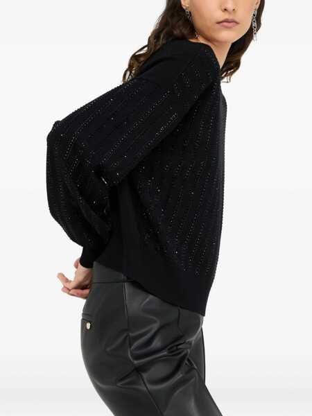Pulovere Liu Jo Liu Jo Sweater NERO/ROWS STRASS Femei (BM 18740820) 4