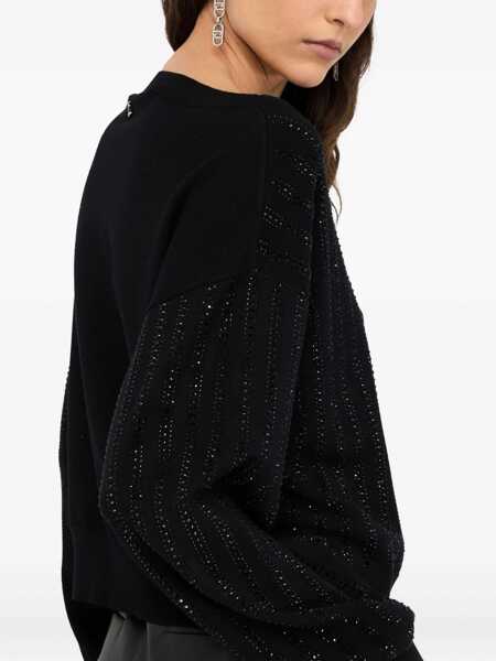 Pulovere Liu Jo Liu Jo Sweater NERO/ROWS STRASS Femei (BM 18740820) 5