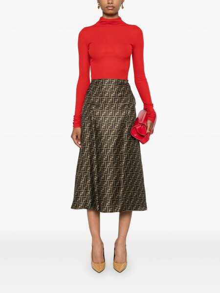 Fuste Fendi Fendi Skirts BROWN Femei (BM 18740964) 2