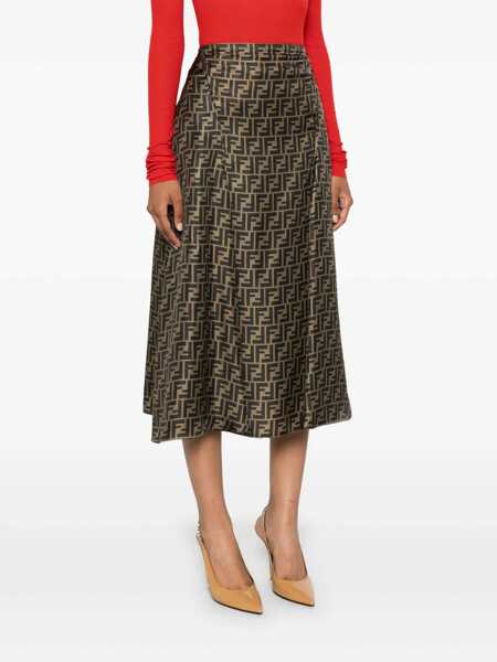 Fuste Fendi Fendi Skirts BROWN Femei (BM 18740964) 3