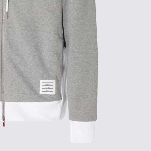 Pulovere Thom Browne Thom Browne Grey Cotton Sweatshirt Grey Barbati (BM 18741411) 3