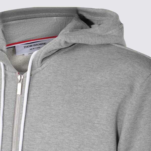 Pulovere Thom Browne Thom Browne Grey Cotton Sweatshirt Grey Barbati (BM 18741411) 4