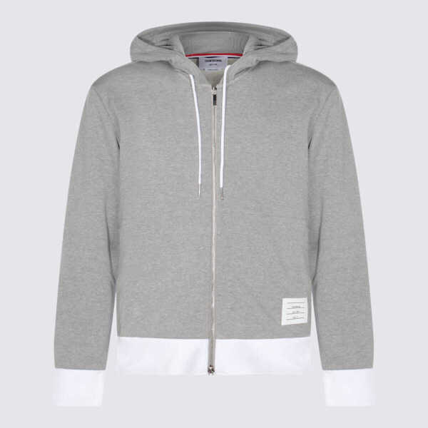 Pulovere Thom Browne Thom Browne Grey Cotton Sweatshirt Grey Barbati (BM 18741411) 1