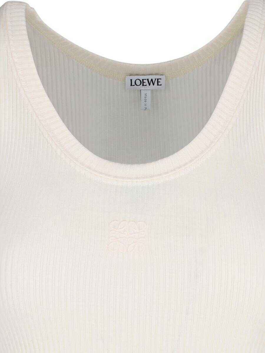 Topuri Loewe Loewe Anagram Tank Top WHITE Femei (BM 18741489) 3