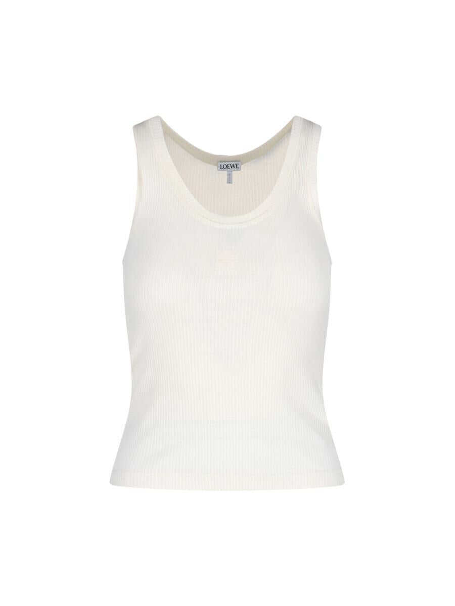 Topuri Loewe Loewe Anagram Tank Top WHITE Femei (BM 18741489) 1