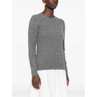 Tricouri Polo Dama - Tricouri Polo Ralph Lauren Polo Ralph Lauren Wool And Cashmere Cable Knit Sweater FLANNEL GREY Femei (BM 18742185) - B-mall.ro
