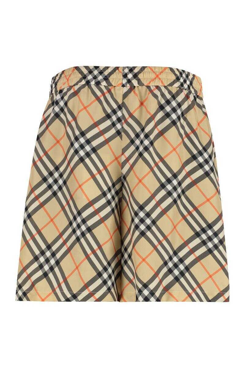 Pantaloni Burberry Burberry Check Motif Bermuda Shorts Beige Barbati (BM 18742269) 2
