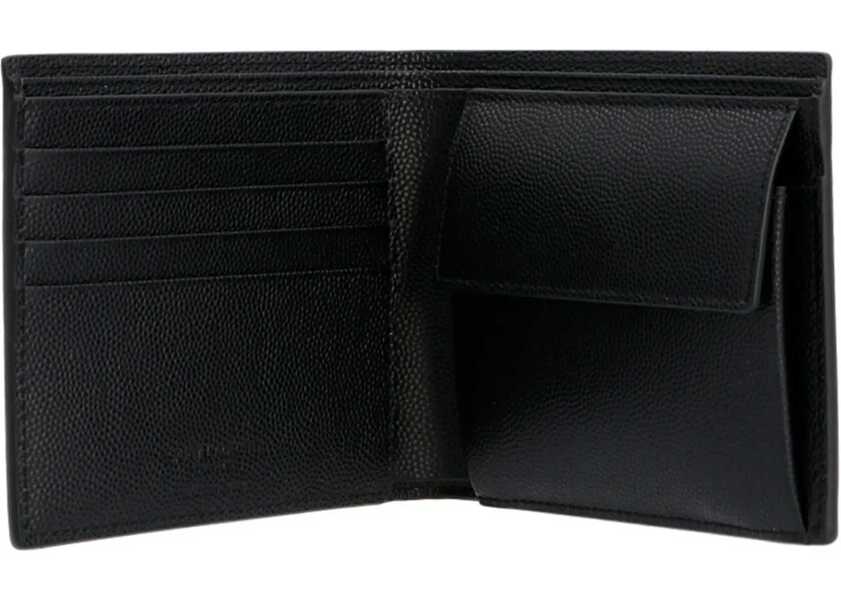Portofele Saint Laurent Leather Wallet NERO Barbati (BM 18742354) 3